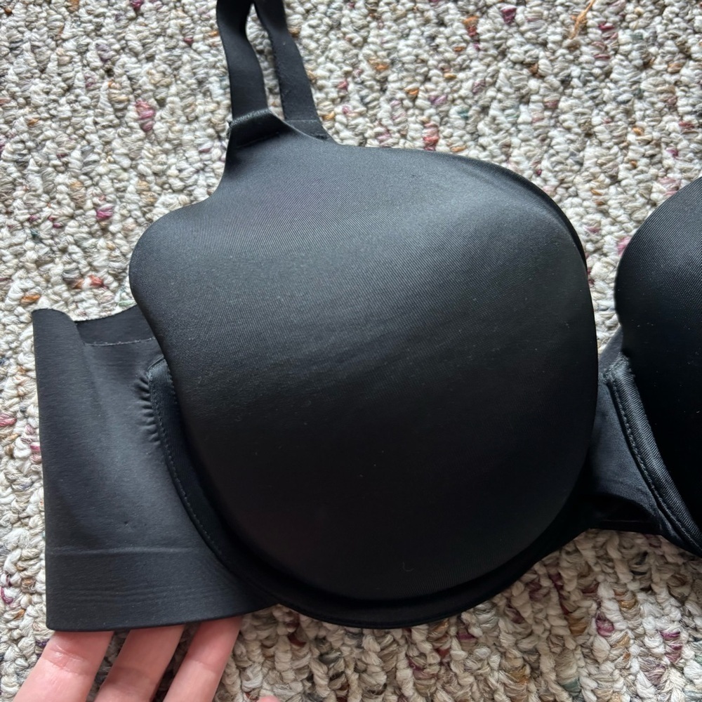 Cacique Bra Black 40C Lightly Lined Full Coverage Underwire Minimizer Neutral - Picture 8 of 13